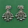 Oxidised Pearl Earring with Oxidised Plating