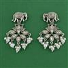 Oxidised Pearl Earring with Oxidised Plating