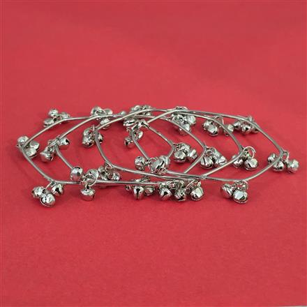 Oxidised 4 Pc Kashmiri Bangles with Oxidised Plating