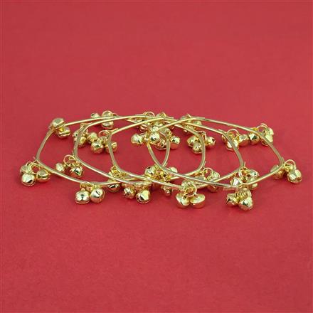 Oxidised 4 Pc Kashmiri Bangles with Gold Plating