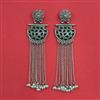 Oxidised Long Earring With Oxidised Plating