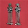 Oxidised Long Earring With Oxidised Plating