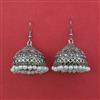 Oxidised Jhumki with Oxidised Plating