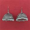 Oxidised Jhumki with Oxidised Plating