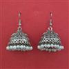 Oxidised Jhumki with Oxidised Plating