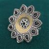 Oxidised Adjustable Ring with 2 Tone Plating
