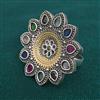 Oxidised Adjustable Ring with 2 Tone Plating