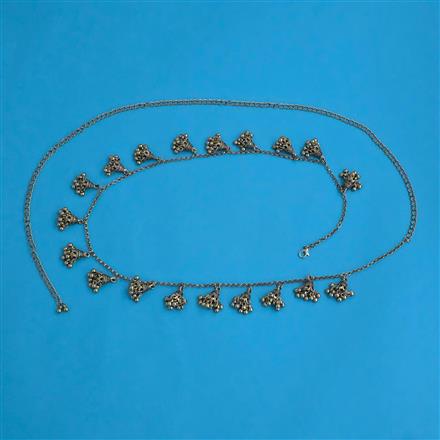 Oxidised Classic Belt with Mehndi Plating