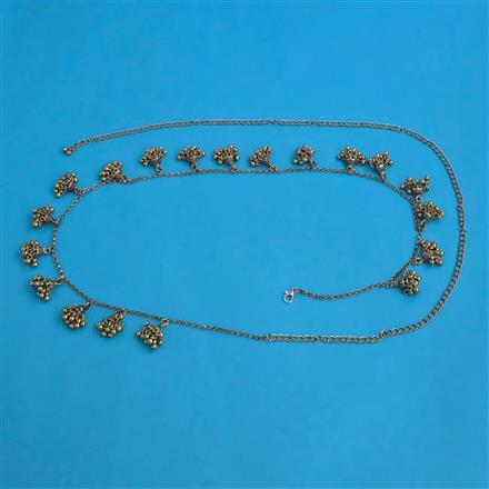 Oxidised Classic Belt with Mehndi Plating