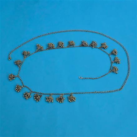 Oxidised Classic Belt with Mehndi Plating