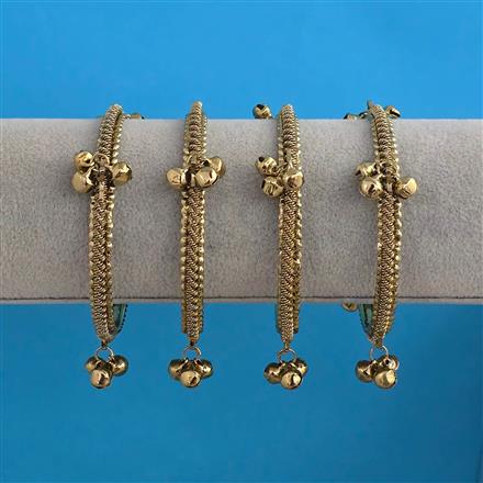 Oxidised 4 Pc Kashmiri Bangles with Mehndi Plating