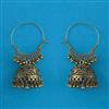 Oxidised Jhumki with Rhodium Plating Mehndi Plating