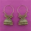 Oxidised Jhumki with Rhodium Plating Mehndi Plating
