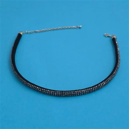 Oxidised Choker Necklace with Rhodium Plating