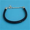 Oxidised Adjustable Bracelet with Rhodium Plating