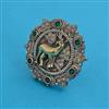 Oxidised Adjustable Ring with 2 Tone Plating