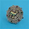 Oxidised Adjustable Ring with 2 Tone Plating