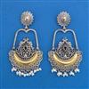 Oxidised Long Earring with 2 Tone Plating