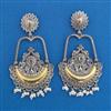 Oxidised Long Earring with 2 Tone Plating
