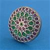 Oxidised Adjustable Ring with Rhodium Plating