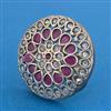 Oxidised Adjustable Ring with Rhodium Plating
