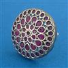 Oxidised Adjustable Ring with Rhodium Plating