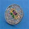 Oxidised Adjustable Ring with 2 Tone Plating