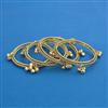 Oxidised 4 Pc Classic Bangles with Gold Plating