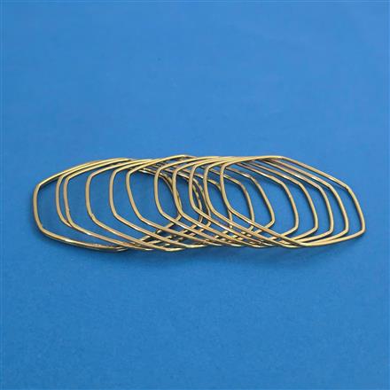 Oxidised 12 Pc Classic Bangles with Rhodium Plating Gold Plating Mehndi Plating