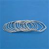 Oxidised 12 Pc Classic Bangles with Rhodium Plating Gold Plating Mehndi Plating