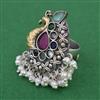 Oxidised Birds Ring with 2 Tone Plating