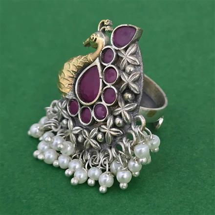 Oxidised Birds Ring with 2 Tone Plating