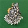 Oxidised Birds Ring with 2 Tone Plating