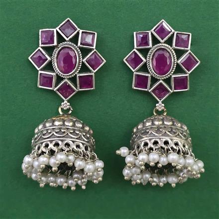 Oxidised Jhumki with 2 Tone Plating