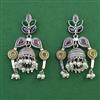 Oxidised Classic Earring with 2 Tone Plating