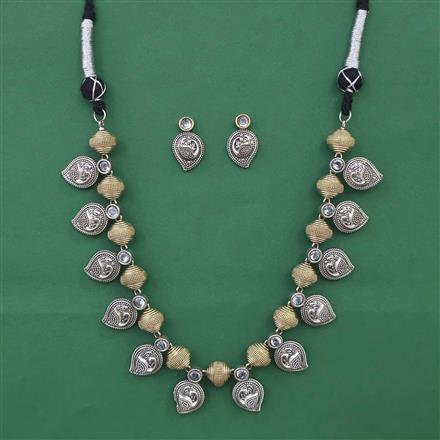 Oxidised Birds Necklace with 2 Tone Plating