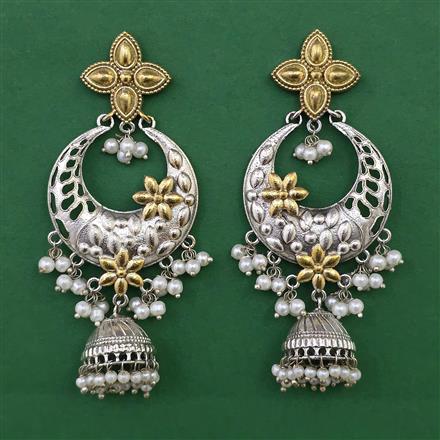 Oxidised Jhumki with 2 Tone Plating