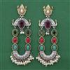 Oxidised Long Earring with 2 Tone Plating