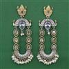 Oxidised Long Earring with 2 Tone Plating