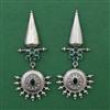 Oxidised Classic Earring with Rhodium Plating