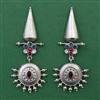 Oxidised Classic Earring with Rhodium Plating