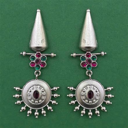 Oxidised Classic Earring with Rhodium Plating