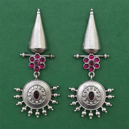 Oxidised Classic Earring with Rhodium Plating