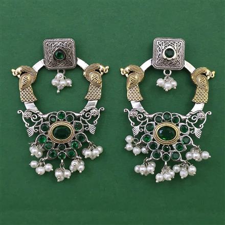 Oxidised Birds Earring with 2 Tone Plating