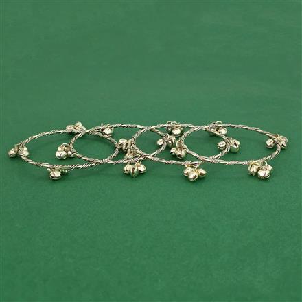 Oxidised Delicate Bangles with Gold Plating