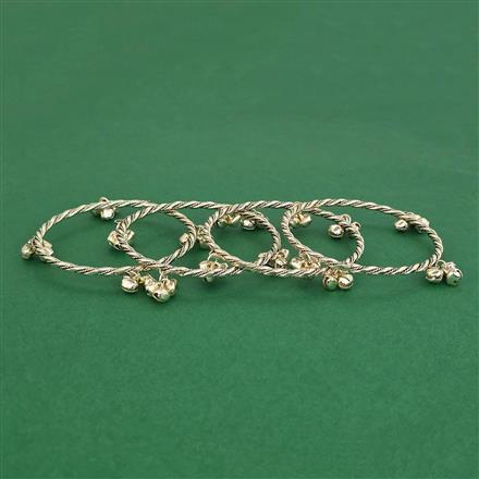 Oxidised Delicate Bangles with Gold Plating