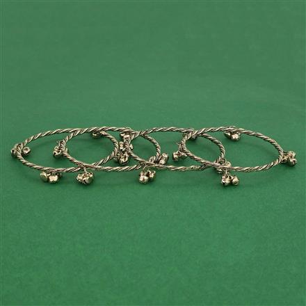 Oxidised Delicate Bangles with Mehndi Plating