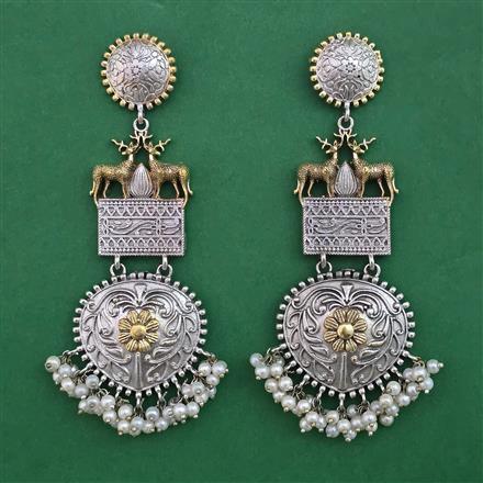 Oxidised Animal Earring with 2 Tone Plating