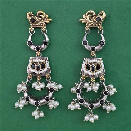 Oxidised Birds Earring with 2 Tone Plating