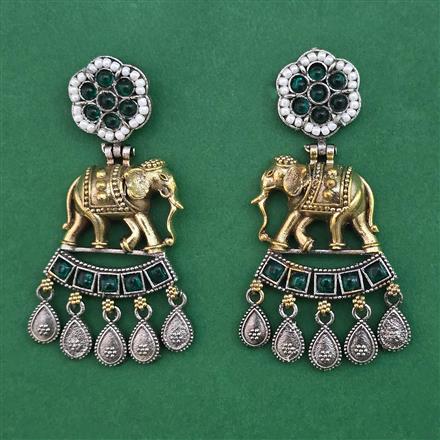Oxidised Animal Earring with 2 Tone Plating